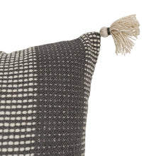 Load image into Gallery viewer, Lorna 20x20 Gray Outdoor Indoor Filled Pillow Tassels