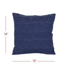 Load image into Gallery viewer, Silas Boho 18x18 Outdoor Indoor Navy Filled Throw Pillow