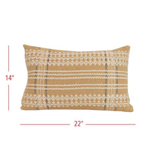 Load image into Gallery viewer, Olin 14x22 Outdoor Indoor Woven Boho Diamond Filled Pillow