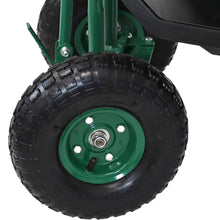 Load image into Gallery viewer, Sunnydaze Rolling Cart with Steering Handle Swivel Seat & Pl