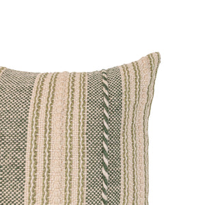 Griffin 14x22 Striped Green Outdoor Indoor Filled Pillow