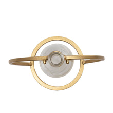 Load image into Gallery viewer, Capstone Floating Glass Bud Vase Brass Finish Metal
