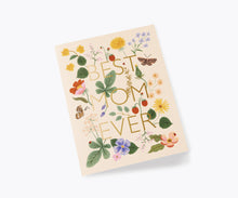 Load image into Gallery viewer, Botanical Mother's Day greeting card with floral design and Best Mom Ever text