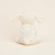 Load image into Gallery viewer, Cream colored plush stuffed dog toy with curly textured fur against neutral background