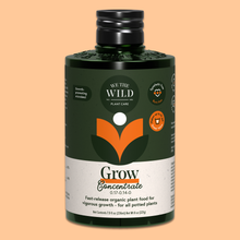 Load image into Gallery viewer, We The Wild Grow Concentrate organic plant fertilizer bottle with green and orange packaging