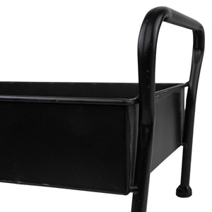 Auden Footed Farmhouse Caddy Black Metal