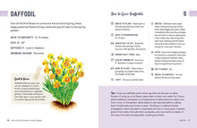 Load image into Gallery viewer, Daffodil growing guide pages from gardening book showing planting instructions and care tips