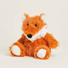 Load image into Gallery viewer, Orange and white plush fox stuffed animal toy sitting upright against neutral background