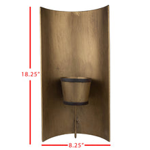 Load image into Gallery viewer, Brass Boho Decor Curved Wall Planter Pot Metal