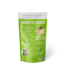 Load image into Gallery viewer, Green sprouting seed package labeled Powered by Sprouts for growing superfood microgreens