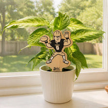 Load image into Gallery viewer, Purdue Pete mascot plant stake in potted plant by sunny window