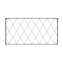 Load image into Gallery viewer, Rectangular wooden trellis panel with diamond lattice pattern in dark frame