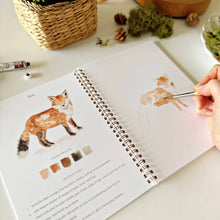 Load image into Gallery viewer, Woodland watercolor workbook
