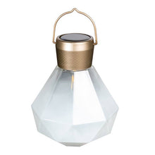 Load image into Gallery viewer, Gem Light - 6.75&quot; Glass Outdoor Solar Lantern - Milk