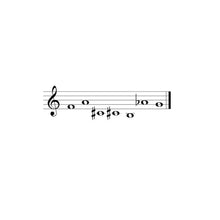Load image into Gallery viewer, Musical staff notation showing various notes including sharps and natural symbols in treble clef