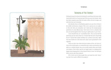 Load image into Gallery viewer, Open book page showing bathroom plant care advice with fern illustration