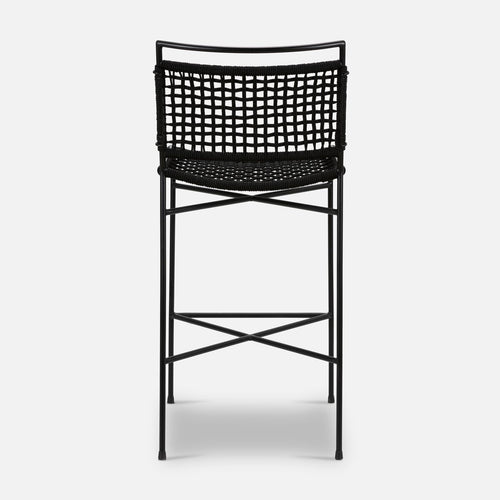 Wharton Outdoor Bar Stool Black Rope
