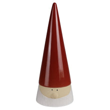 Load image into Gallery viewer, Ceramic Santa Claus figurine with tall red conical hat and white beard