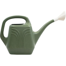Load image into Gallery viewer, Green plastic watering can with long spout and ergonomic handle design