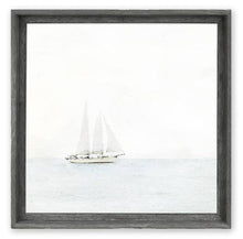 Load image into Gallery viewer, &#39;Sailboat&#39; - Square Framed Canvas Wall Art: White / 11.5X11.5