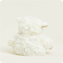 Load image into Gallery viewer, White fluffy plush sheep toy with soft fuzzy texture on neutral background
