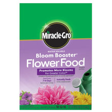 Load image into Gallery viewer, Miracle-Gro Bloom Booster Flower Food package with colorful dahlia flowers