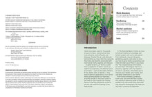 Load image into Gallery viewer, Reader's Digest Essential Book of Herbs paperback showing contents page and introduction with herb bundles