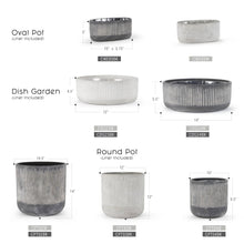 Load image into Gallery viewer, Ceramic Bamboo Ridged Planter - Black