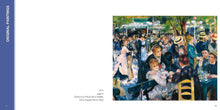 Load image into Gallery viewer, Impressionist coloring book page featuring Renoir's Dance at Le Moulin de la Galette painting