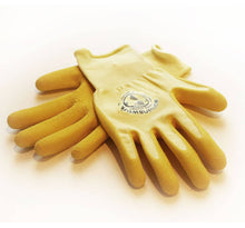 Load image into Gallery viewer, Yellow gardening gloves with textured grip coating for weeding tasks