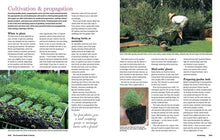 Load image into Gallery viewer, Open herb gardening book showing cultivation and propagation chapter with garden photos