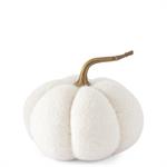 Fuzzy White Knit Gourd w/Resin Stem
