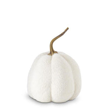 Load image into Gallery viewer, Fuzzy White Knit Gourd w/Resin Stem