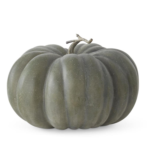 12.75 Inch Green w/White Speckles Pumpkin