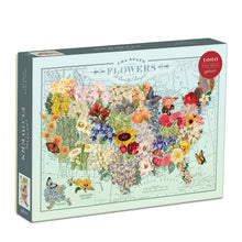 Load image into Gallery viewer, Wendy Gold USA State Flowers 1000 Piece Puzzle by Galison