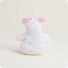 Load image into Gallery viewer, White plush stuffed animal with pink inner ears on neutral background