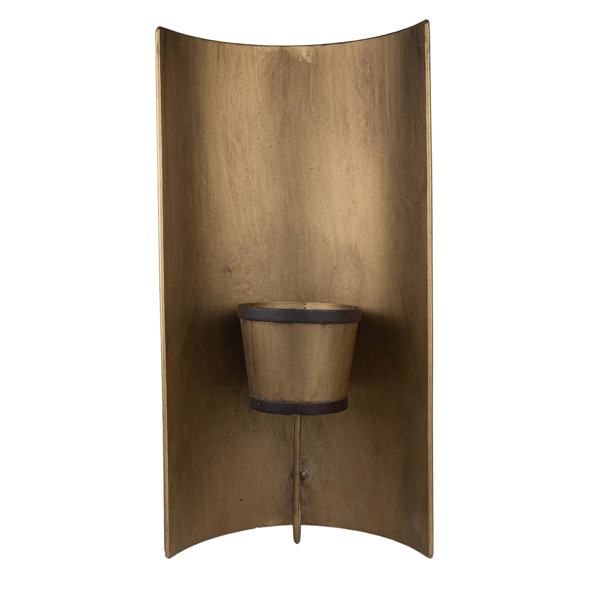brass wall hanging planter Brass Boho Decor Curved Wall Planter Pot by Foreside – Wasson Nursery