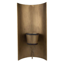 Load image into Gallery viewer, Brass Boho Decor Curved Wall Planter Pot Metal