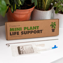 Load image into Gallery viewer, Mini Plant Life Support watering device kit with IV-style tube, metal hook and instruction card