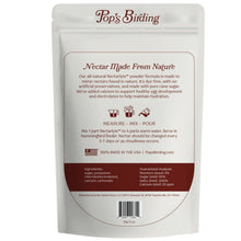Load image into Gallery viewer, Pop's Birding Nectarlyte hummingbird nectar powder concentrate package with instructions and ingredients