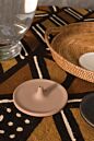 Load image into Gallery viewer, Bohemian-style ceramic incense holder with geometric patterned background and natural lighting