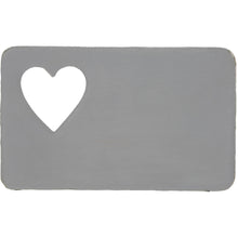 Load image into Gallery viewer, Gray rectangular garden stone memorial with white heart cutout design