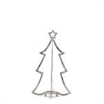 Load image into Gallery viewer, Silver Metal Christmas Tree Candleholder