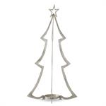 Load image into Gallery viewer, Silver Metal Christmas Tree Candleholder