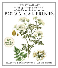 Load image into Gallery viewer, Beautiful Botanical Prints book cover featuring vintage plant illustrations with 45 tear-out prints