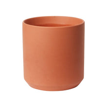 Load image into Gallery viewer, Terra cotta colored ceramic planter pot with smooth matte finish on white background