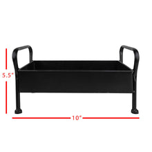 Load image into Gallery viewer, Auden Footed Farmhouse Caddy Black Metal