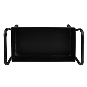 Auden Footed Farmhouse Caddy Black Metal