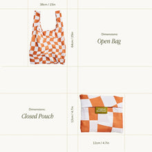 Load image into Gallery viewer, Peanut Butter Checkers Eco Friendly Reusable Shopping Bag