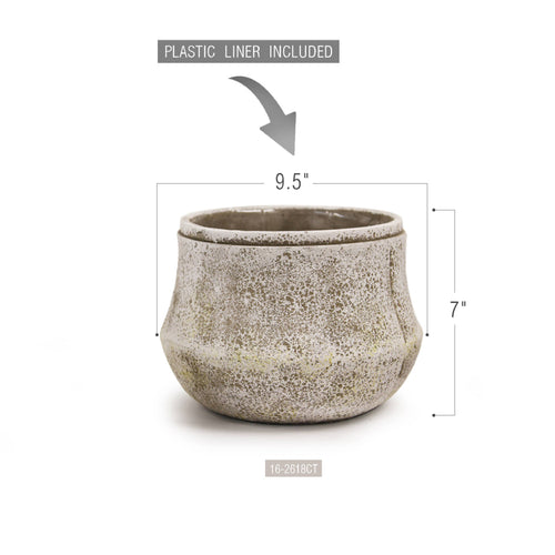 Large Graveled Ceramic Pot